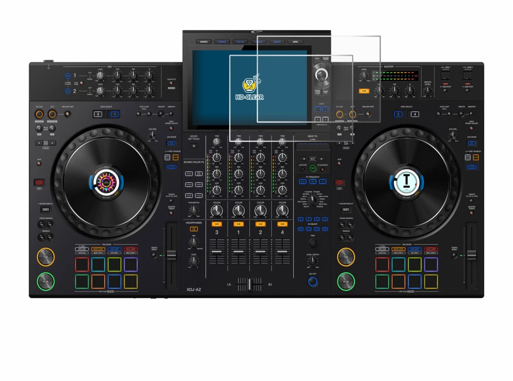 Image of the device Pioneer XDJ-AZ with a wide variety of screen protectors.