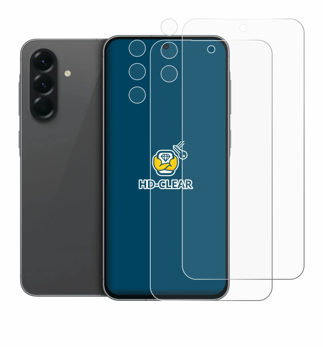 Image of the device Samsung Galaxy A56 5G (Front+Camera) with a wide variety of screen protectors.
