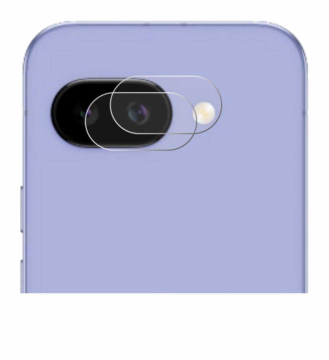 Image of the device Google Pixel 9a (ONLY Camera Lens) with a wide variety of screen protectors.
