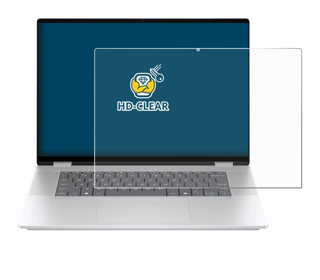 Image of the device HP OmniBook X Flip 16-aX with a wide variety of screen protectors.