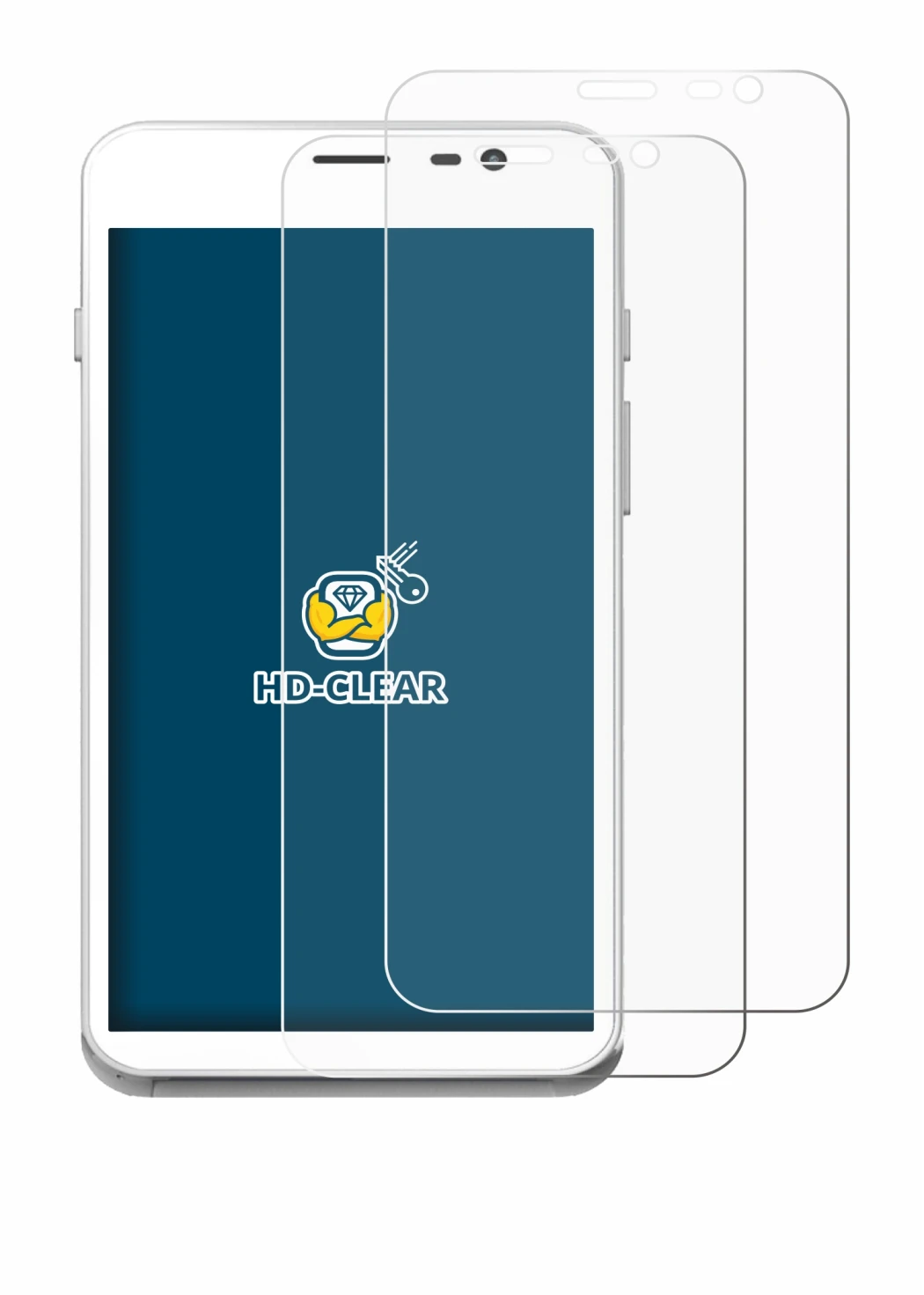 Image of the device Pax CCV Fly A77 with a wide variety of screen protectors.