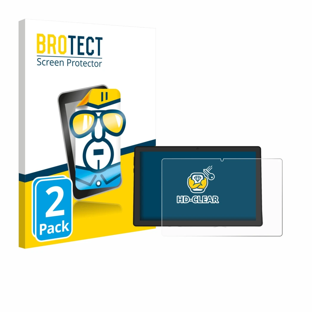 Front side of a product packaging with the brand logo BROTECT. Next to it is the device Whitedeer A10PRO shown with the corres