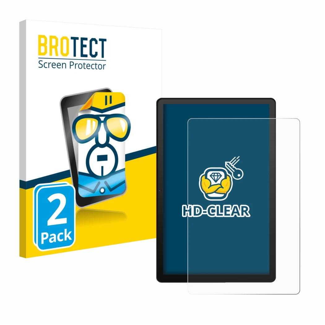 Front side of a product packaging with the brand logo BROTECT. Next to it is the device Whitedeer G13 shown with the correspon