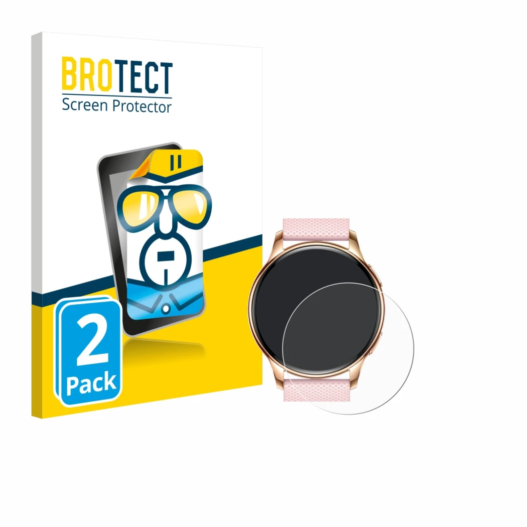 Front side of a product packaging with the brand logo BROTECT. Next to it is the device Maoo VT.11 shown with the correspondin