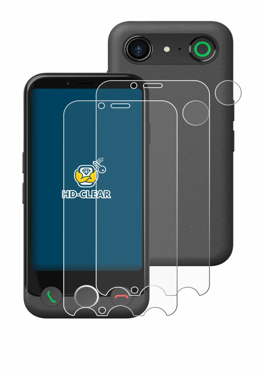 Image of the device Doro Aurora A10 (Front+Camera) with a wide variety of screen protectors.