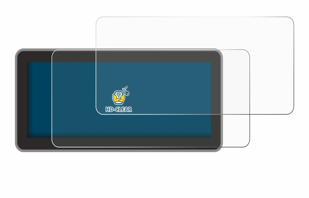 Image of the device Vantrue Nexus 4 Pro with a wide variety of screen protectors.