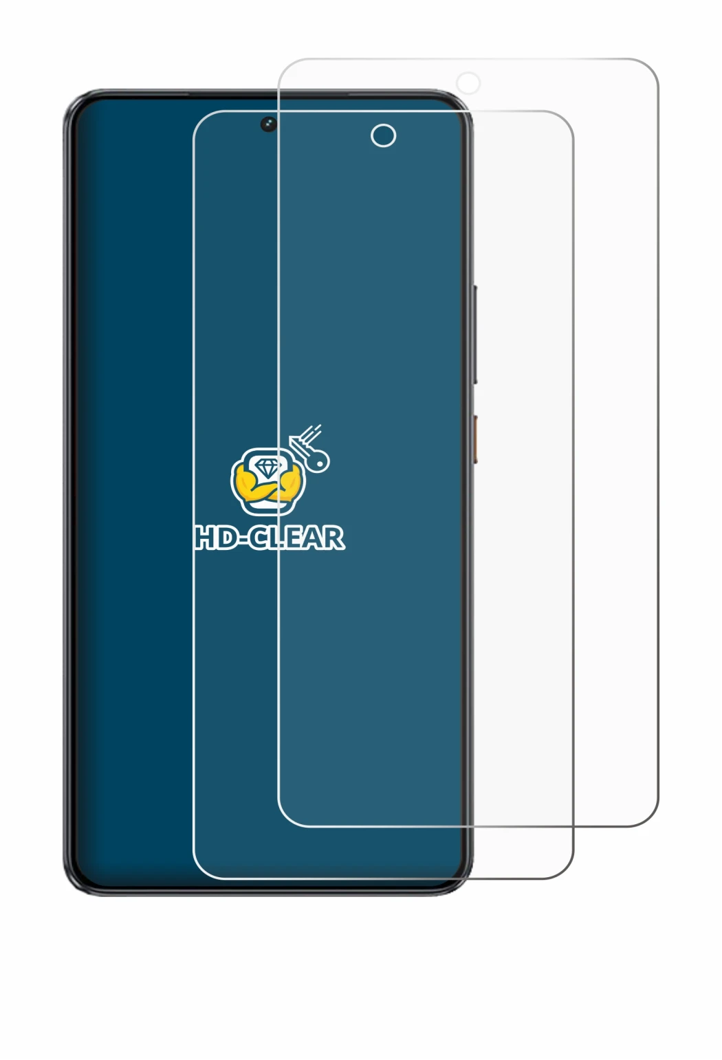 Image of the device realme GT 7 with a wide variety of screen protectors.