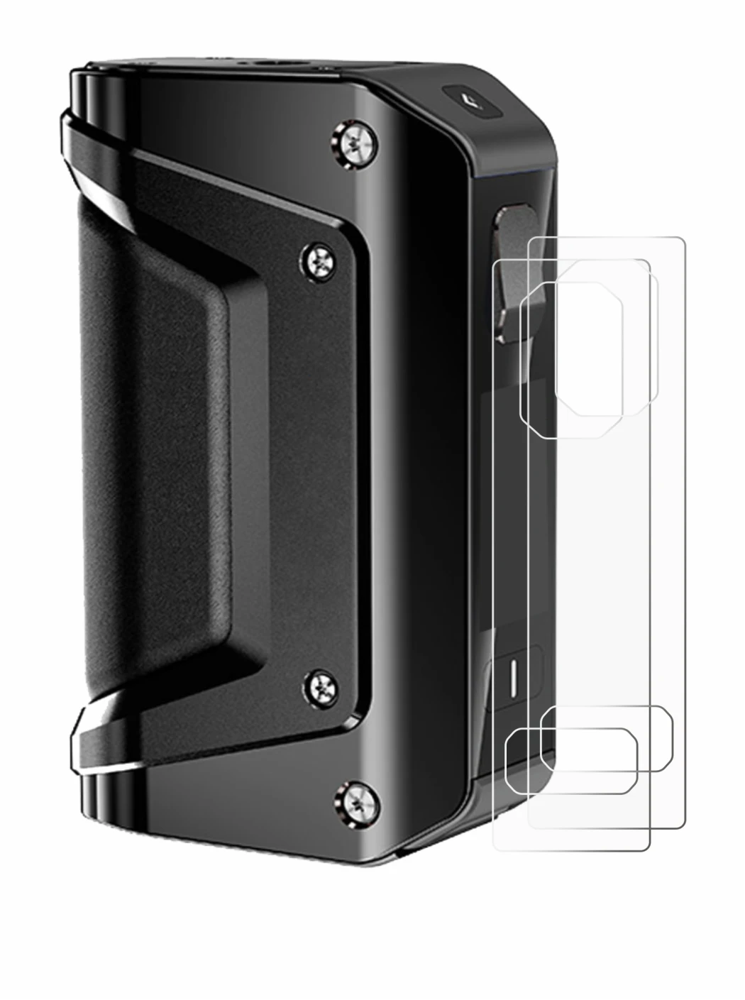 Image of the device GeekVape Aegis Legend 3 with a wide variety of screen protectors.