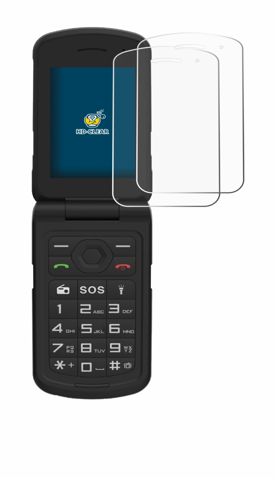 Image of the device AGM M10 with a wide variety of screen protectors.