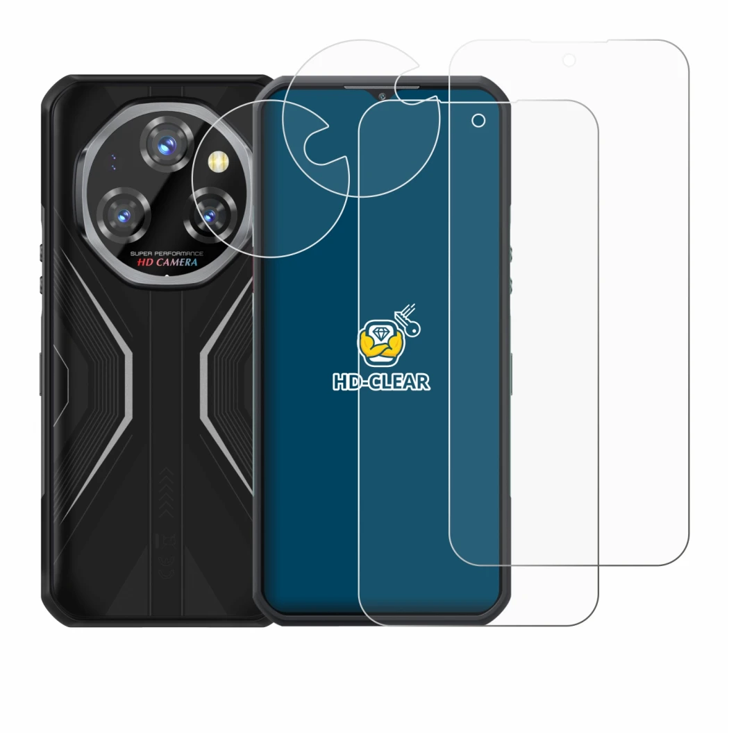 Image of the device Oukitel WP55 Pro (Front+Camera) with a wide variety of screen protectors.