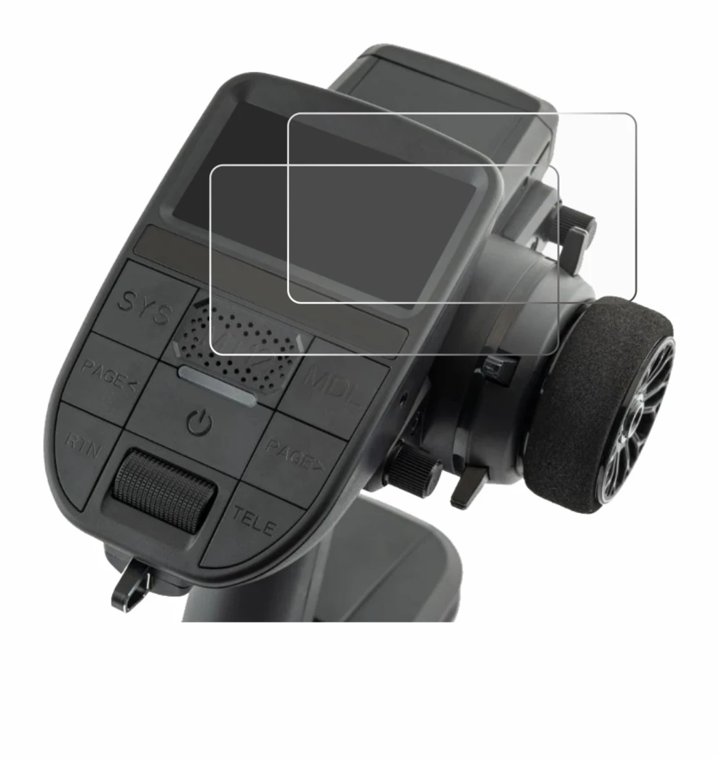 Image of the device Radiomaster MT12 with a wide variety of screen protectors.