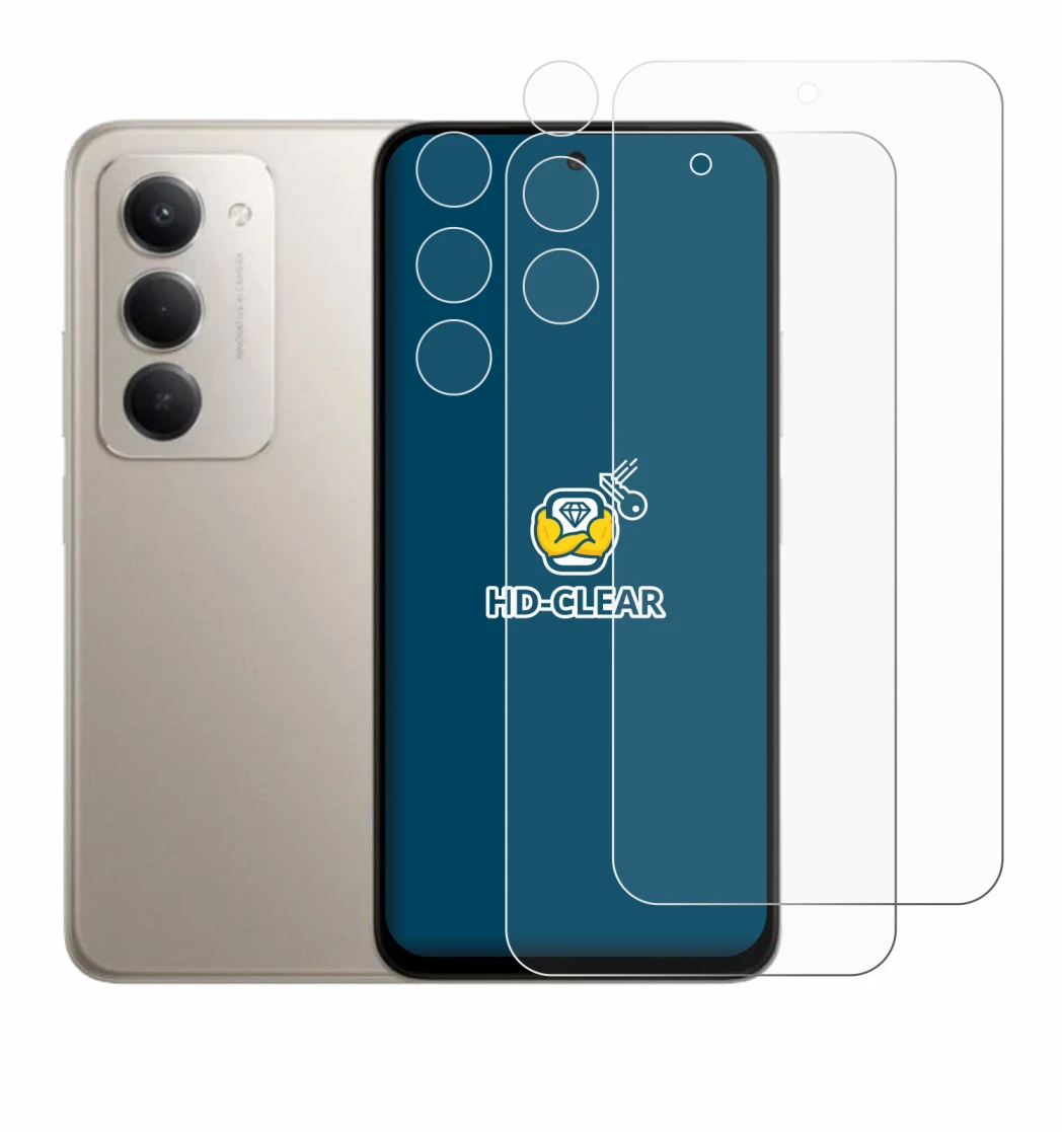 Image of the device Xiaomi Redmi 15 (Front+Camera) with a wide variety of screen protectors.