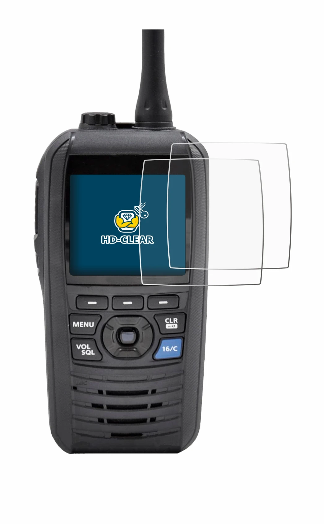 Image of the device Icom IC-M94D with a wide variety of screen protectors.