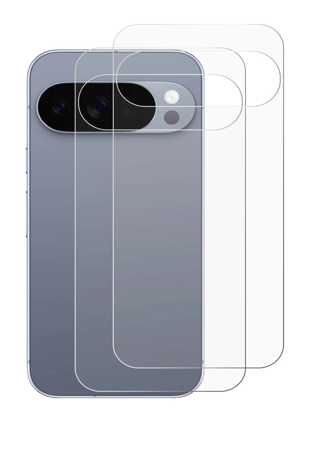 Image of the device Google Pixel 10 Pro (Back) with a wide variety of screen protectors.