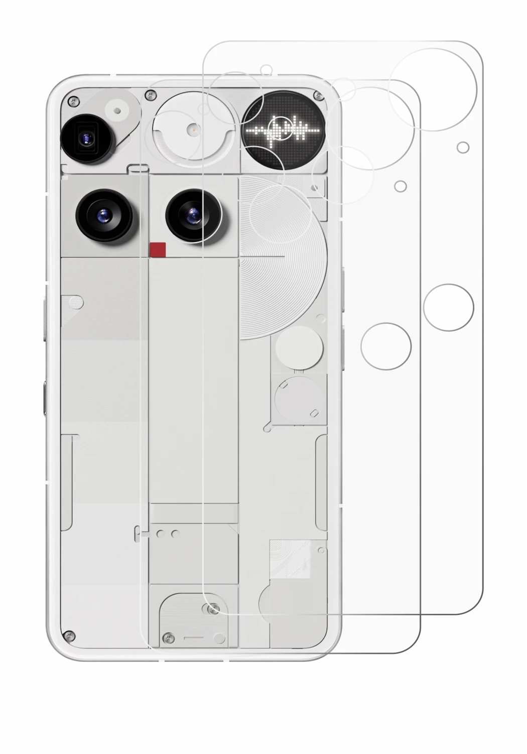 Image of the device Nothing Phone (3) (Back) with a wide variety of screen protectors.