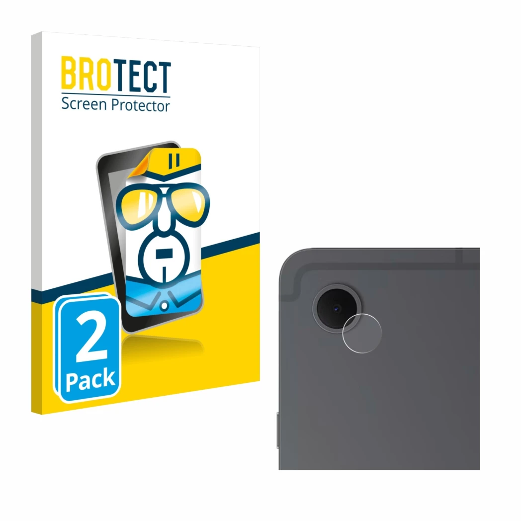Front side of a product packaging with the brand logo BROTECT. Next to it is the device Samsung Galaxy Tab S10 Lite (ONLY Came