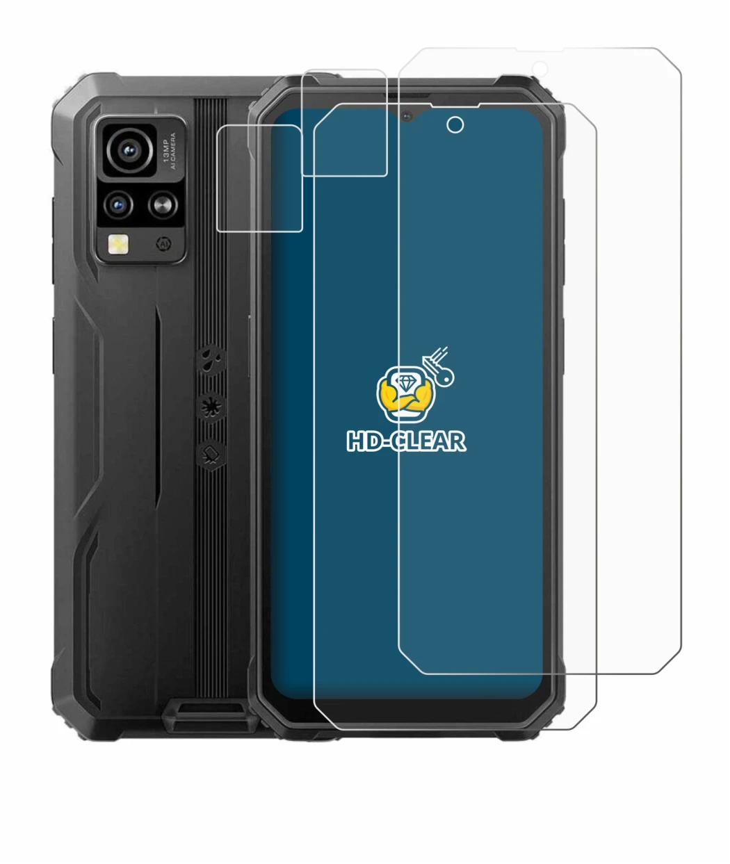 Image of the device Blackview BV4800 (Front+Camera) with a wide variety of screen protectors.