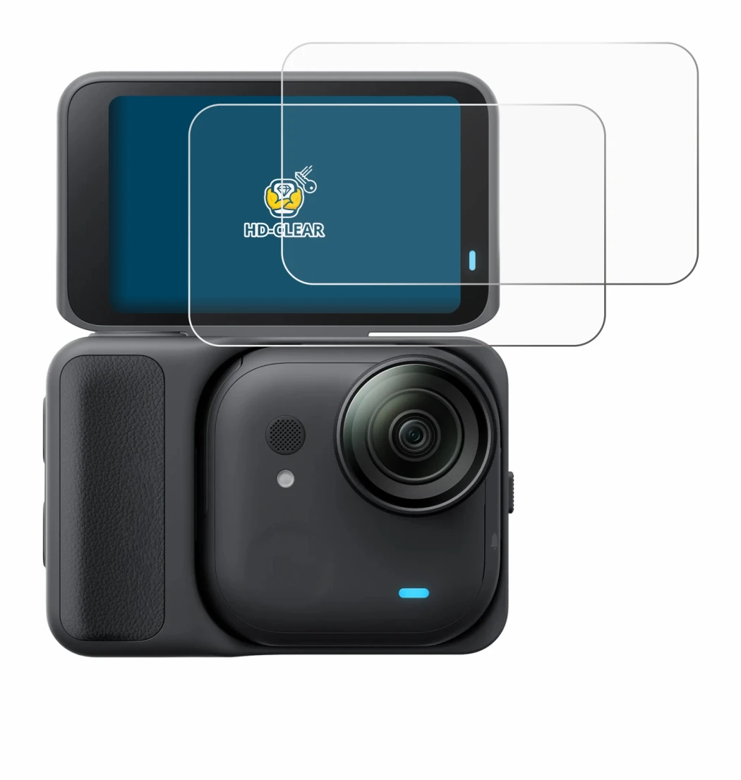 Image of the device Insta360 Go Ultra with a wide variety of screen protectors.