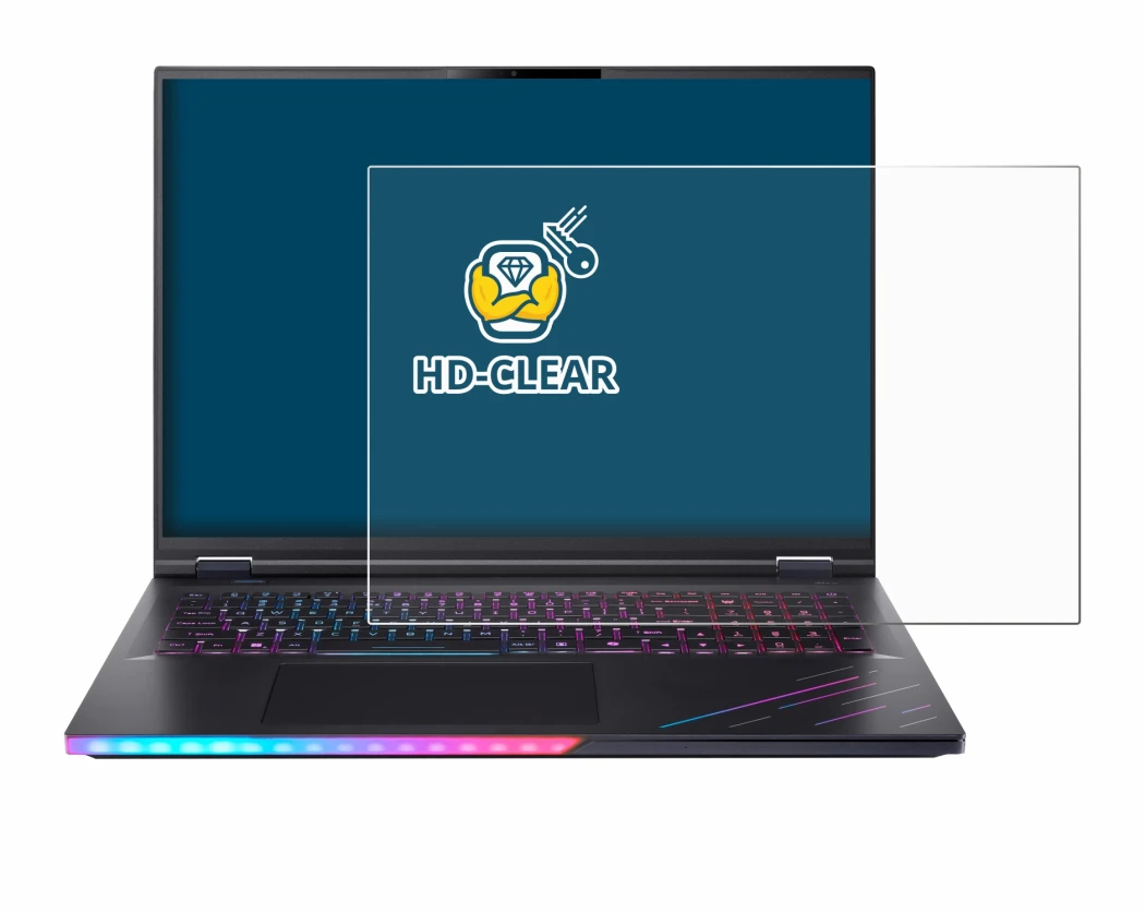 Image of the device Acer Predator Helios 18 AI PH18-73 with a wide variety of screen protectors.