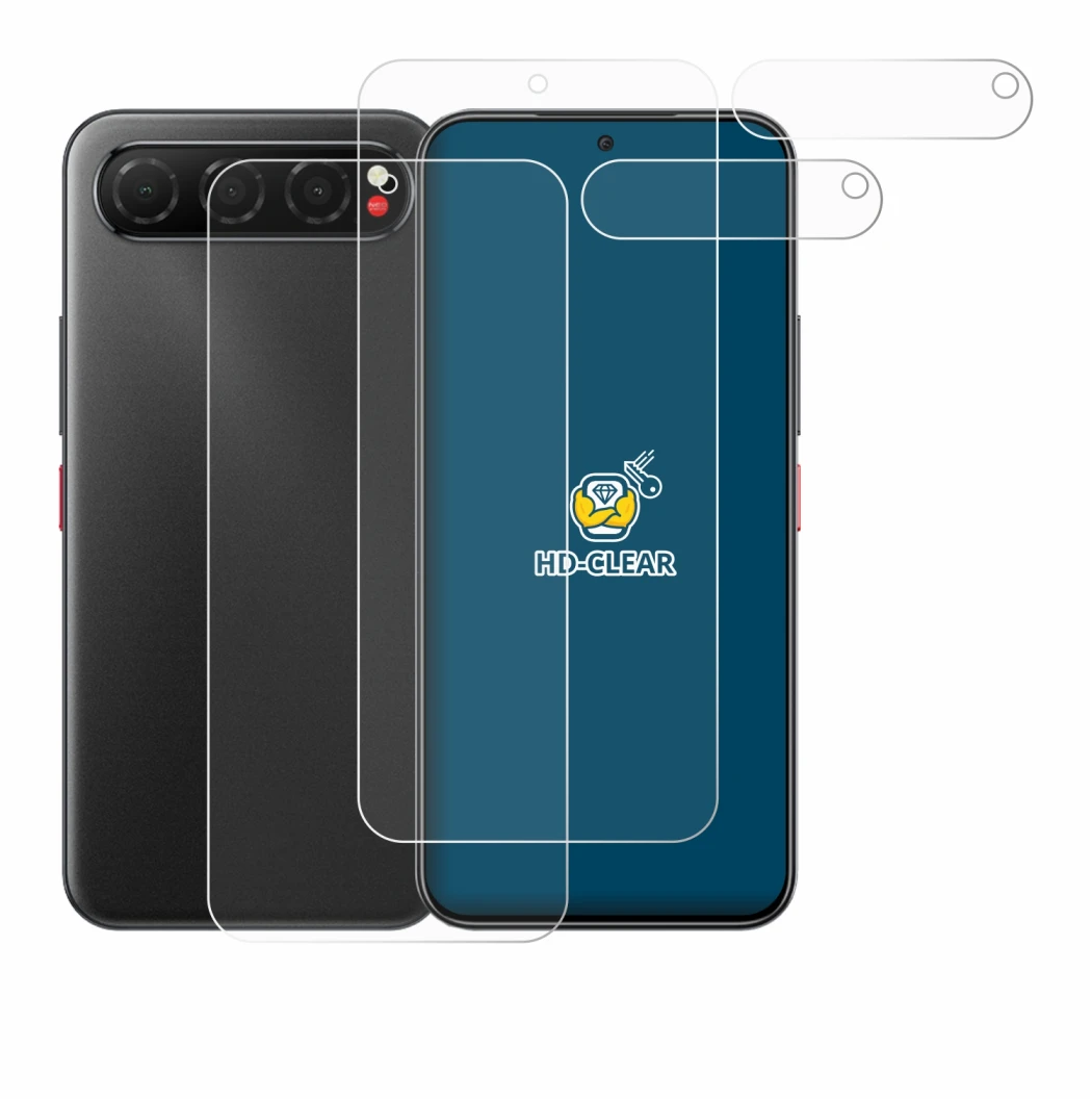 Image of the device Nubia Air (Front+Camera) with a wide variety of screen protectors.