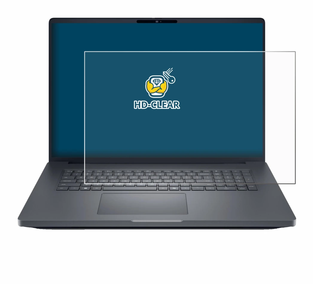 Image of the device Dell Pro Max Plus 18 with a wide variety of screen protectors.