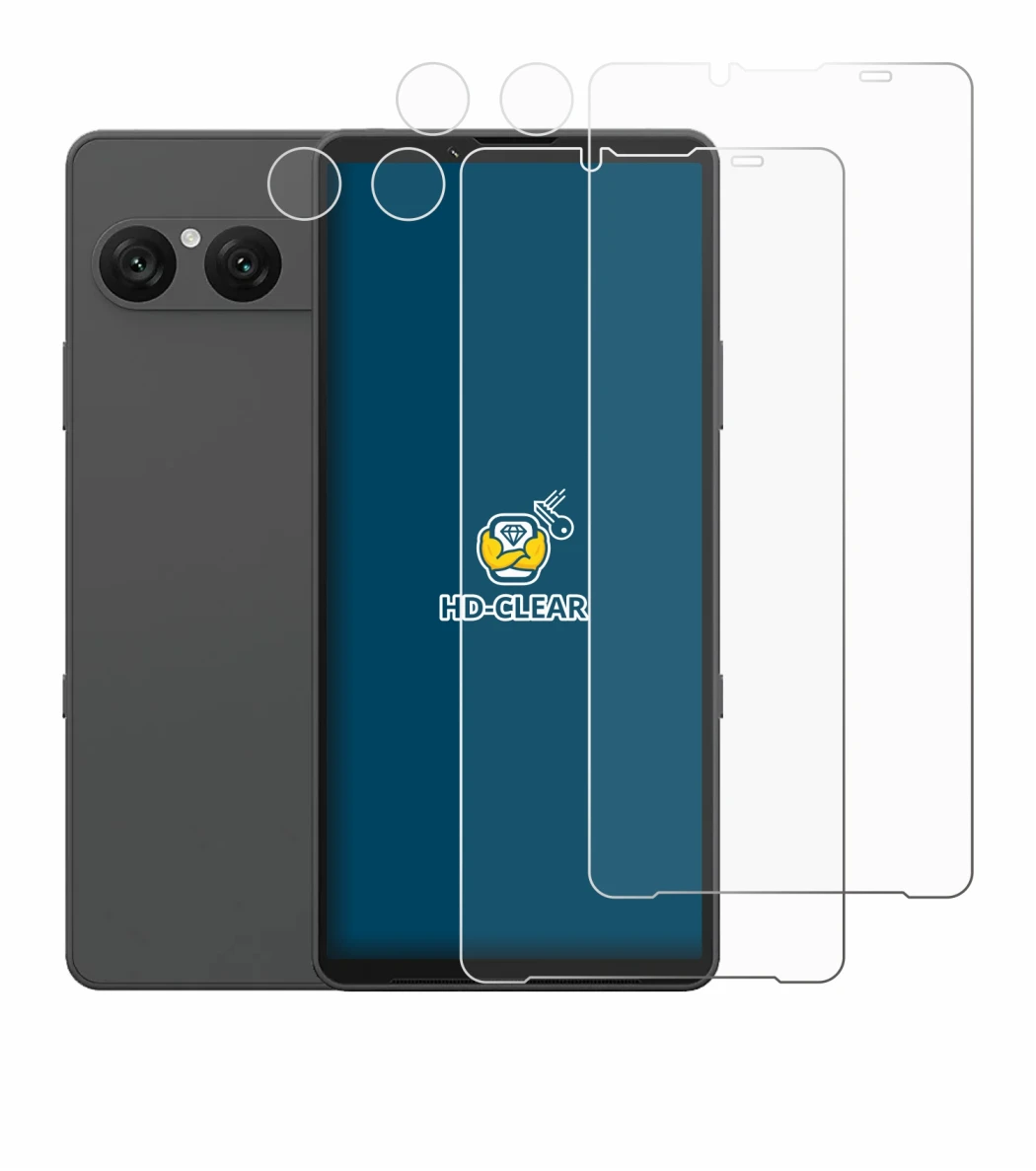 Image of the device Sony Xperia 10 VII (Front+Camera) with a wide variety of screen protectors.