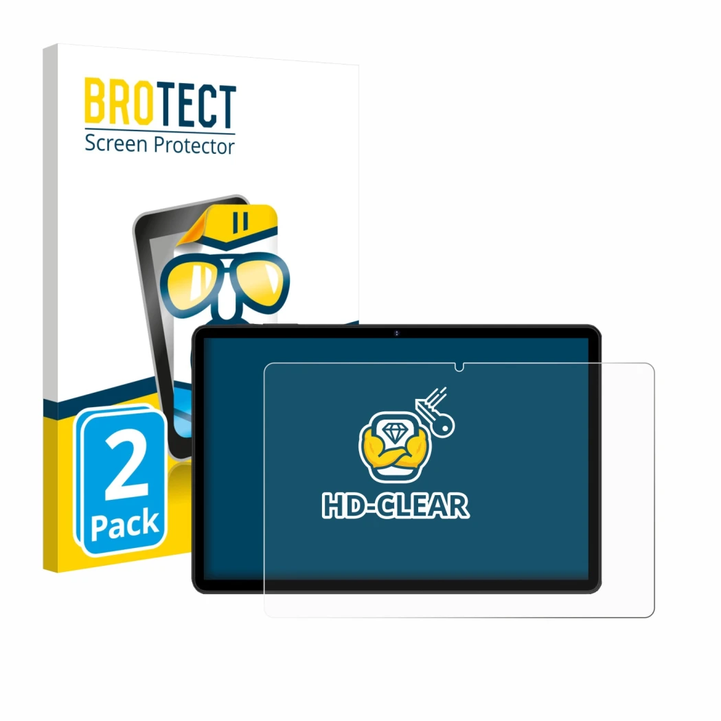 Front side of a product packaging with the brand logo BROTECT. Next to it is the device RUSHAR M90 11