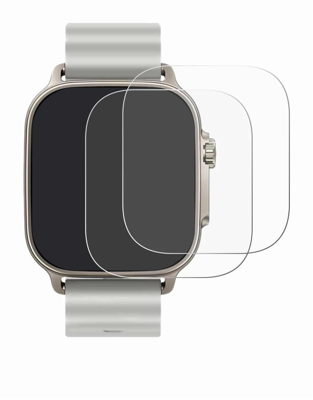 Image of the device realme Watch 5 with a wide variety of screen protectors.
