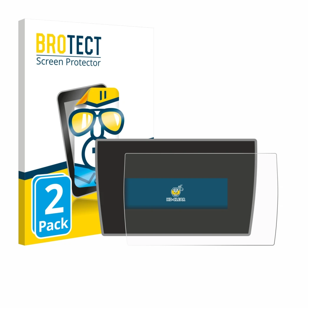 Front side of a product packaging with the brand logo BROTECT. Next to it is the device BMW i3 2019 shown with the correspondi