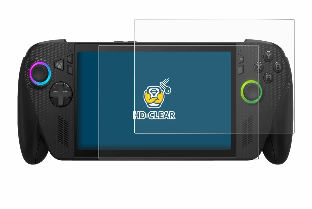 Image of the device ASUS ROG Xbox Ally X with a wide variety of screen protectors.