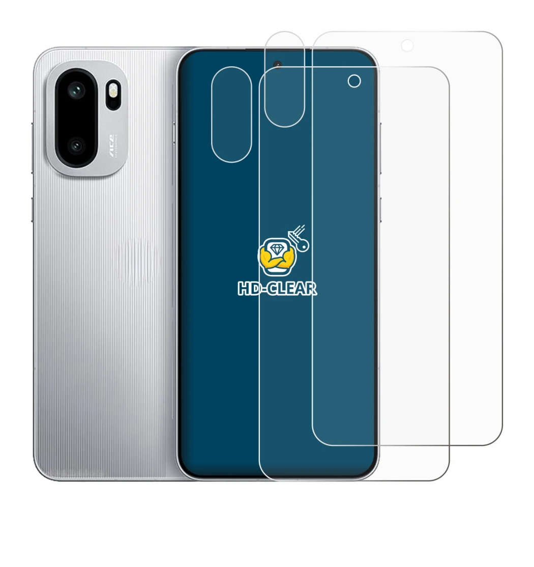 Image of the device OnePlus 15R (Front+Camera) with a wide variety of screen protectors.