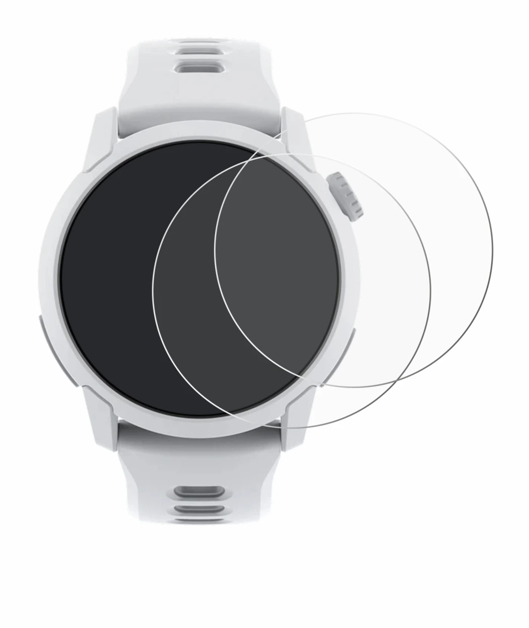 Image of the device Coros Pace 4 with a wide variety of screen protectors.