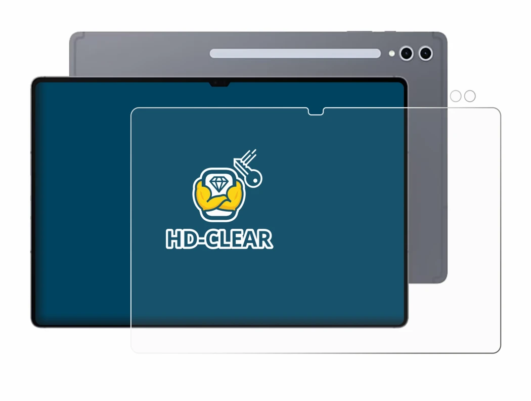 Image of the device Samsung Galaxy Tab S10 Ultra (Front+Camera) with a wide variety of screen protectors.