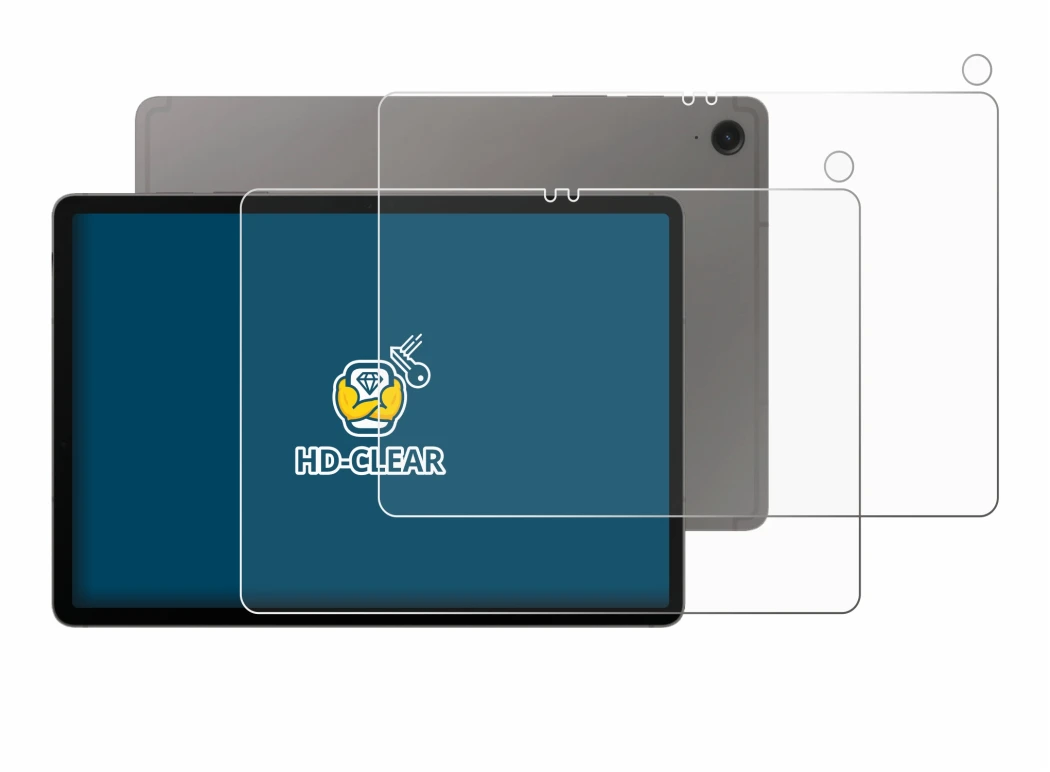 Image of the device Samsung Galaxy Tab S9 FE (Front+Camera) with a wide variety of screen protectors.