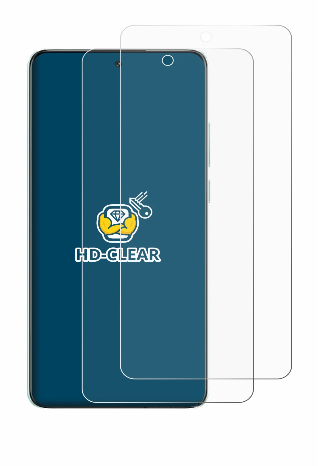 Image of the device Oppo K13 with a wide variety of screen protectors.