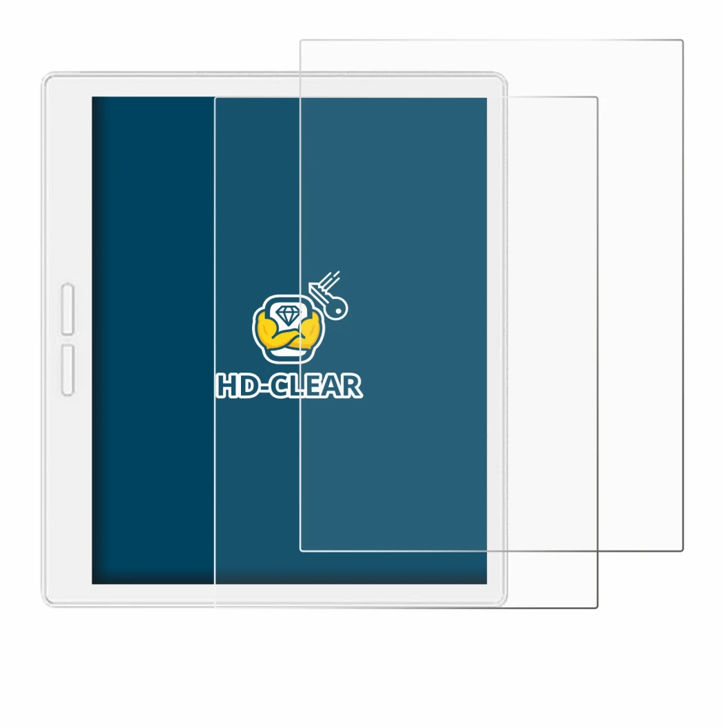 Image of the device Bigme B751C-S with a wide variety of screen protectors.