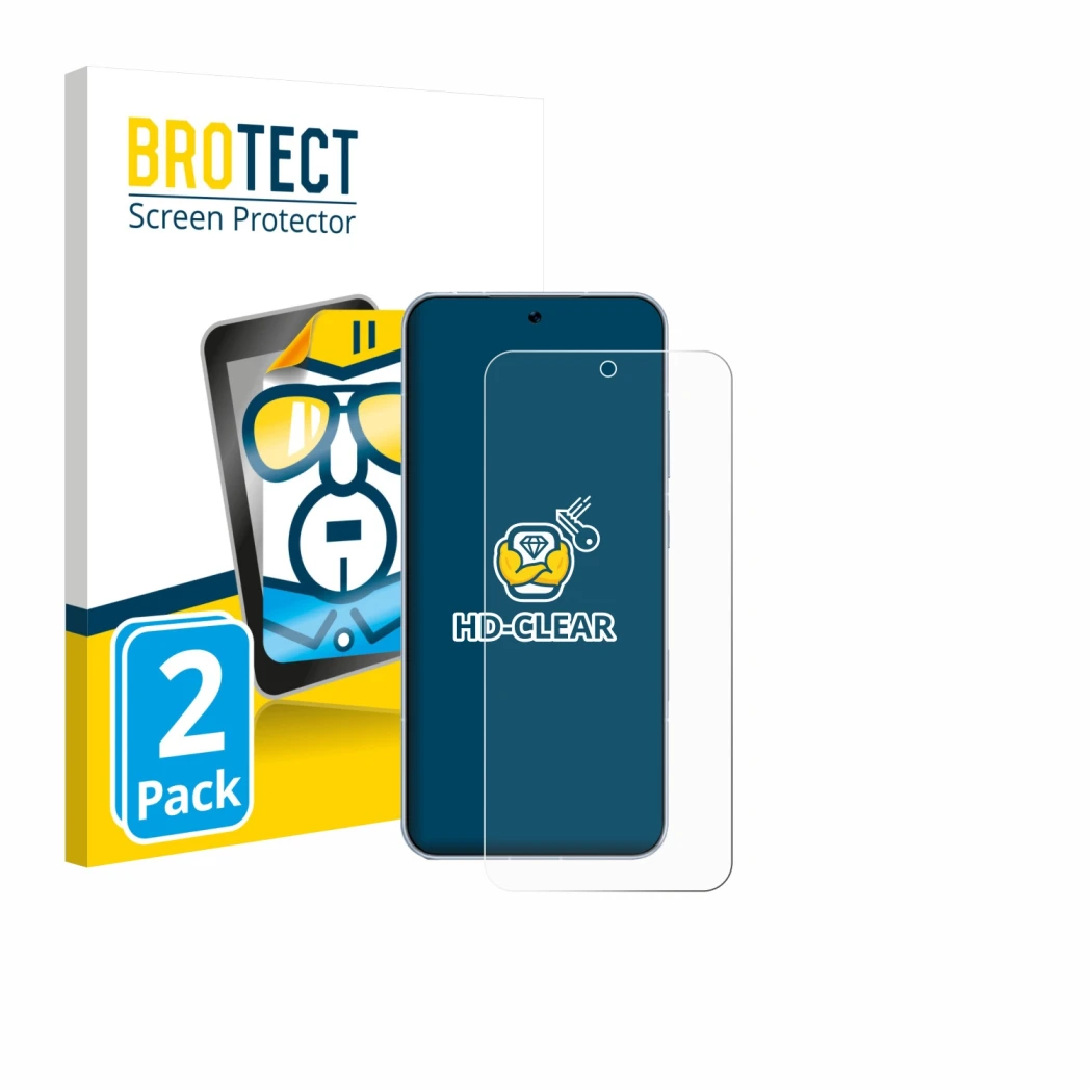 Front side of a product packaging with the brand logo BROTECT. Next to it is the device Honor Win RT shown with the correspond
