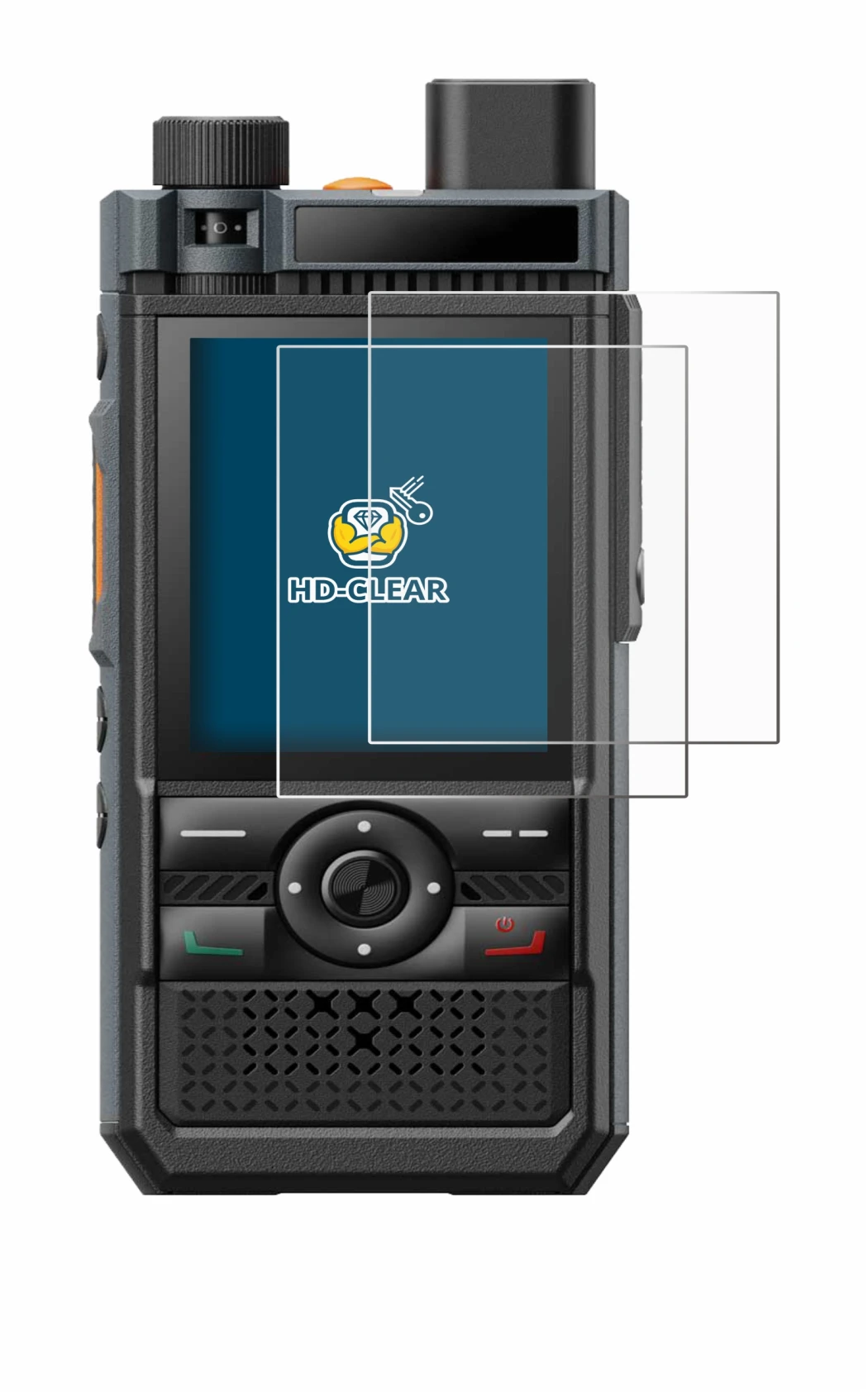 Image of the device Hytera P50 with a wide variety of screen protectors.
