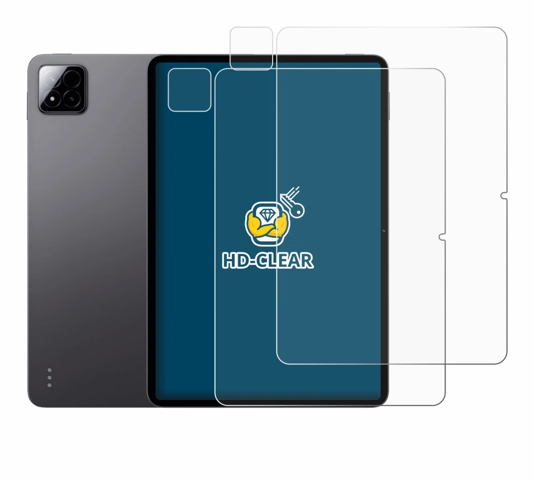 Image of the device Xiaomi Pad 7 Pro (Front+Camera) with a wide variety of screen protectors.