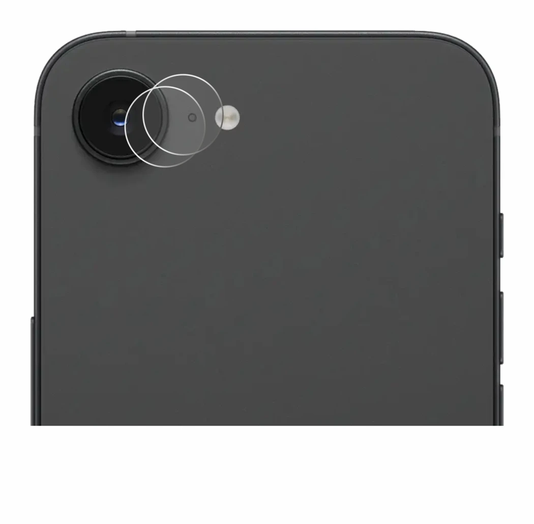 Image of the device Apple iPhone 17e (ONLY Camera Lens) with a wide variety of screen protectors.