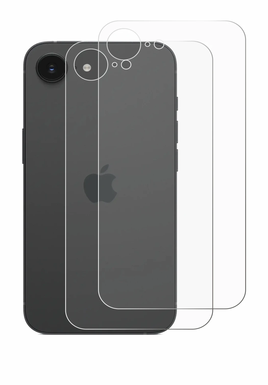 Image of the device Apple iPhone 17e (Back) with a wide variety of screen protectors.