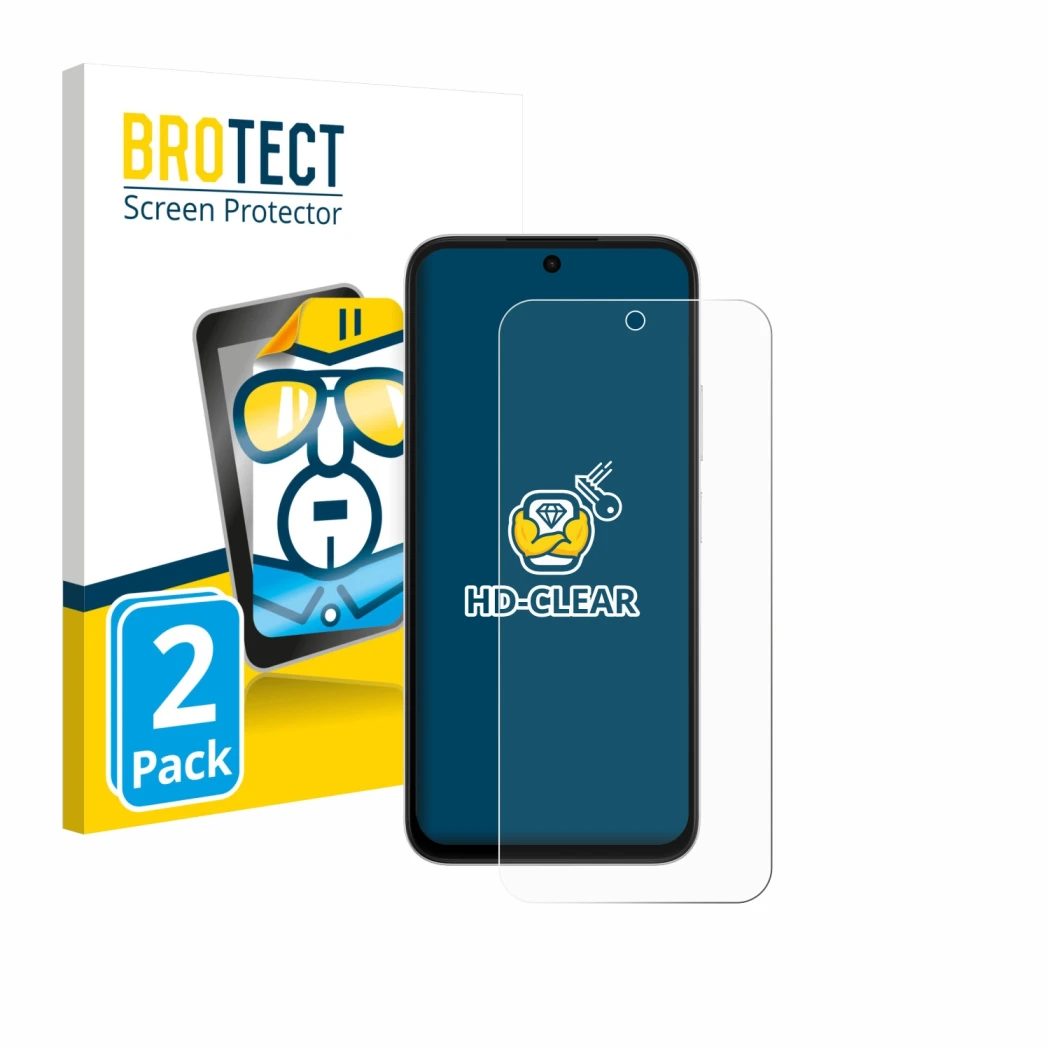 Front side of a product packaging with the brand logo BROTECT. Next to it is the device Oppo A6s 4G shown with the correspondi