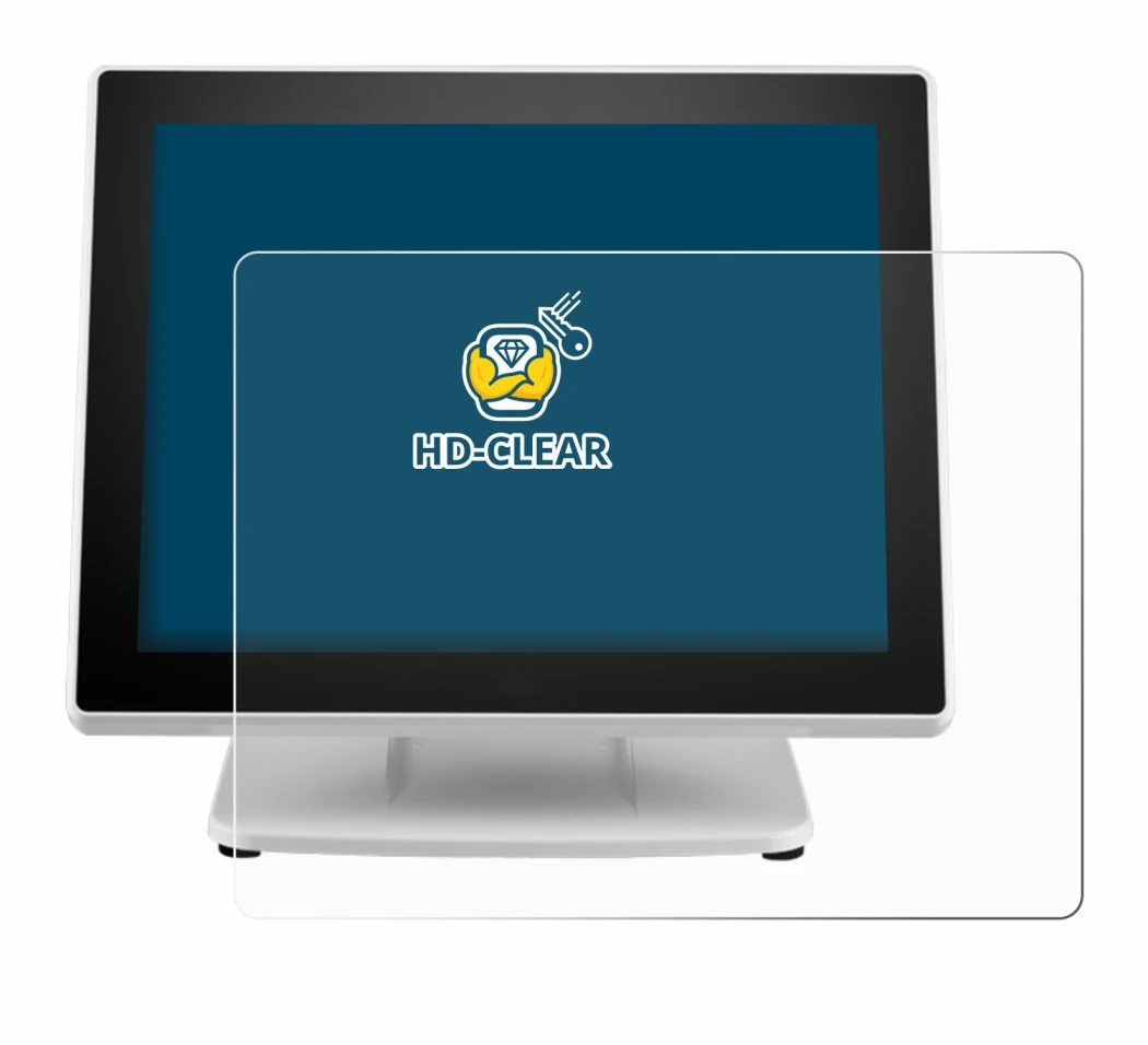 Image of the device Posiflex PS-3615-G2 with a wide variety of screen protectors.