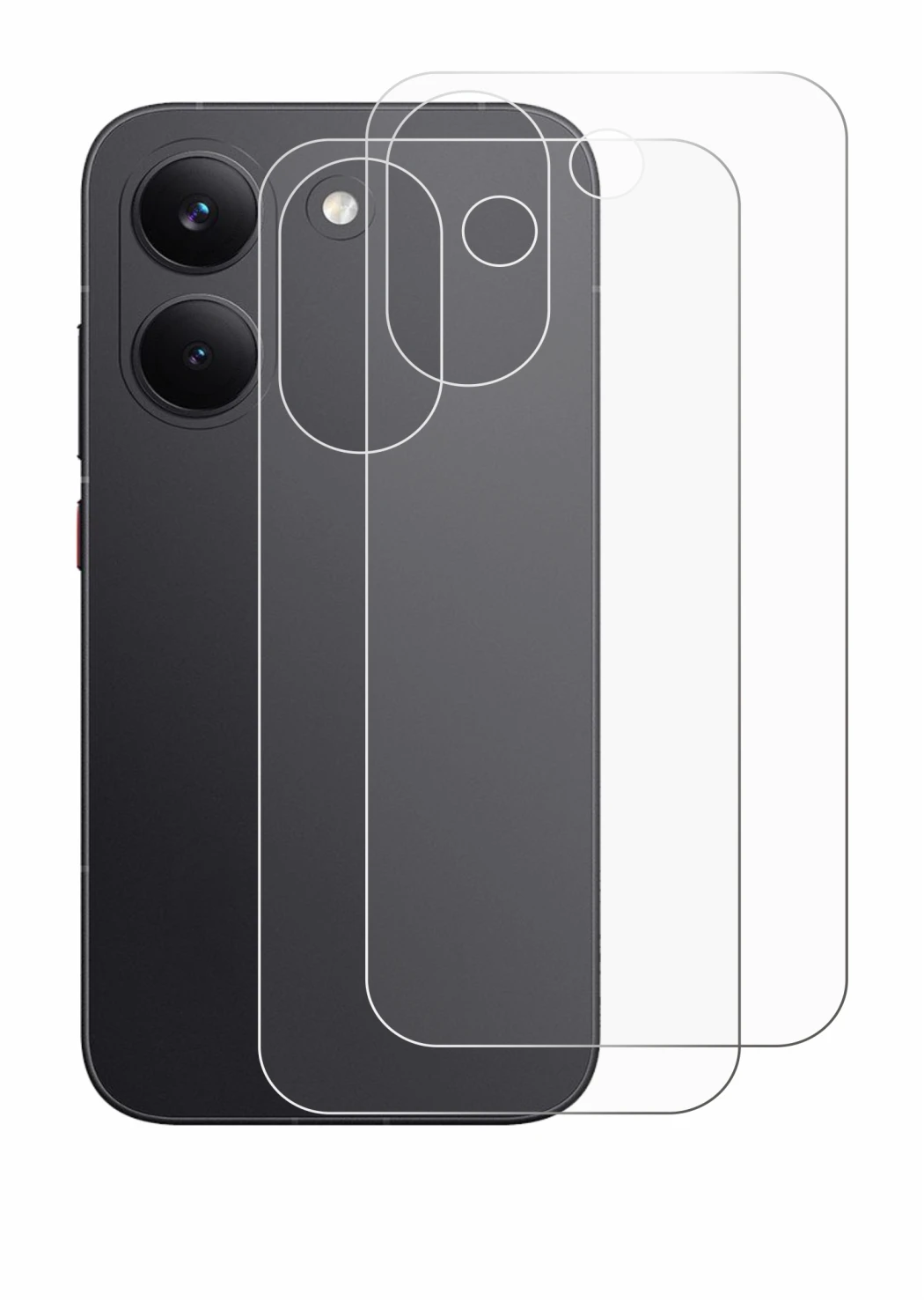 Image of the device Xiaomi Poco X8 Pro (Back) with a wide variety of screen protectors.