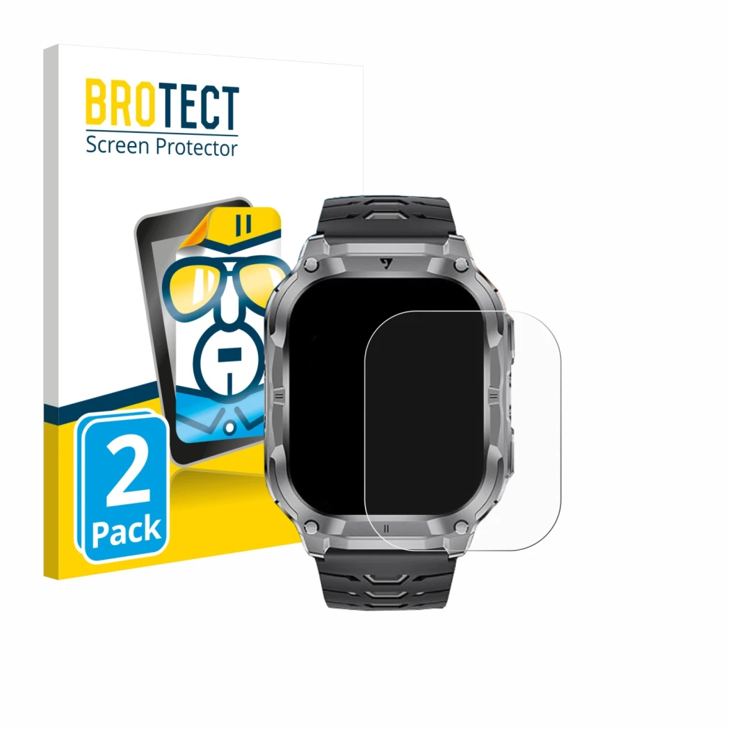 Front side of a product packaging with the brand logo BROTECT. Next to it is the device LIGE EF22 2