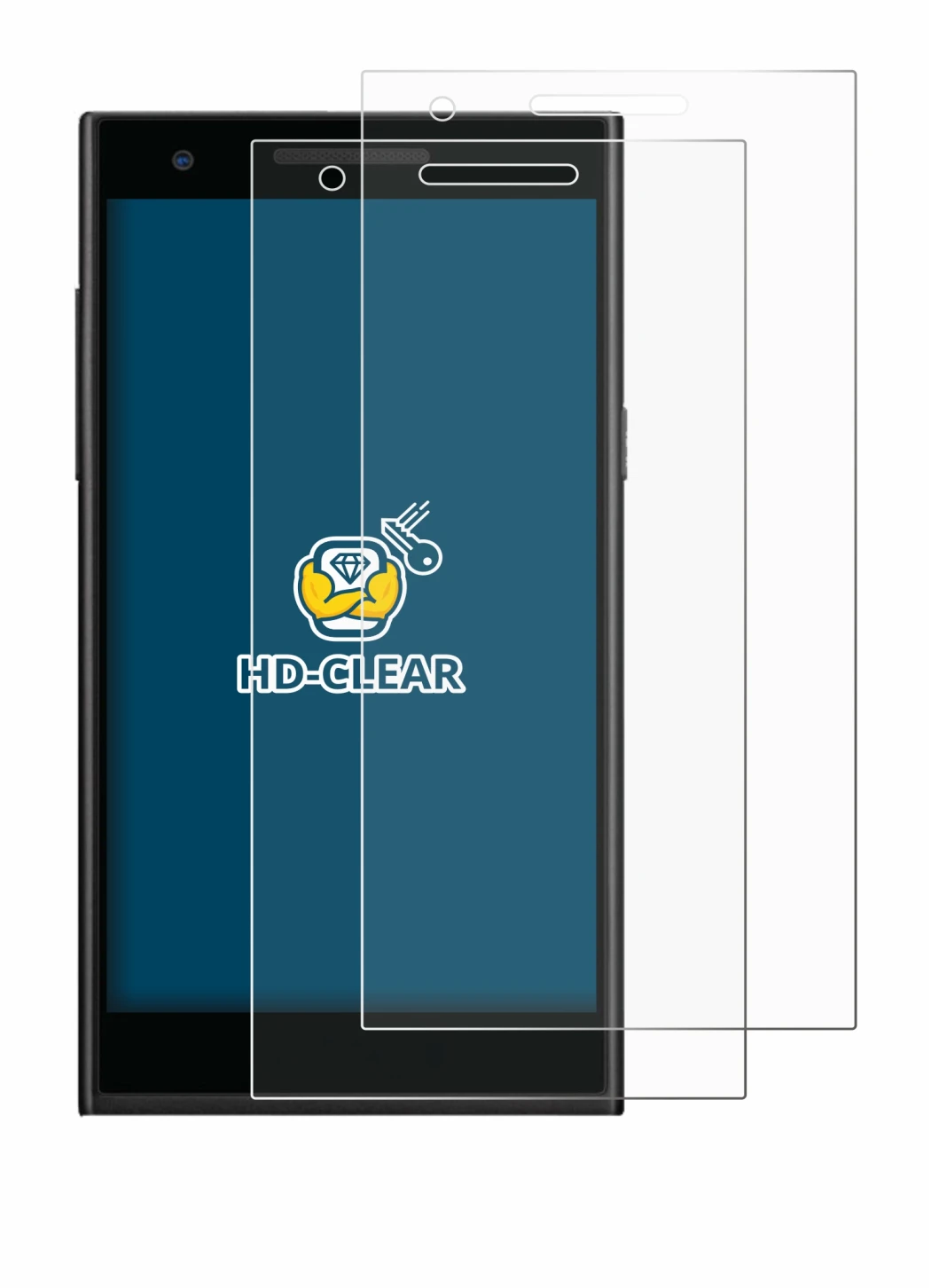 Image of the device Philips S396 with a wide variety of screen protectors.