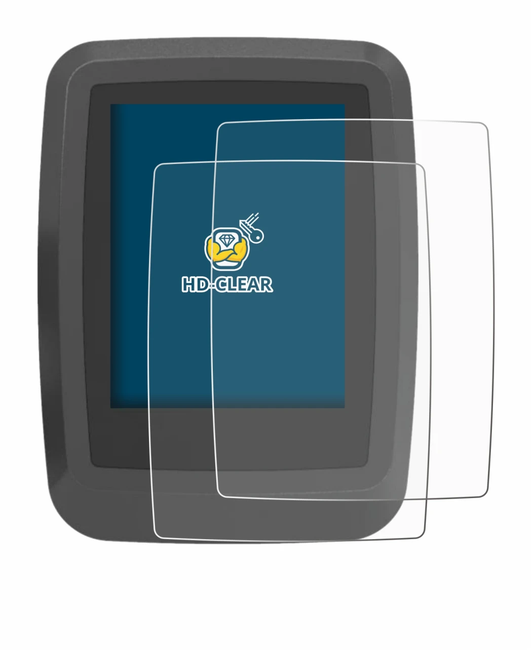 Image of the device Ananda D16 TFT-Display with a wide variety of screen protectors.
