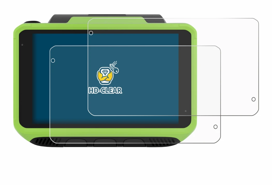 Image of the device Zebra WT6400 with a wide variety of screen protectors.