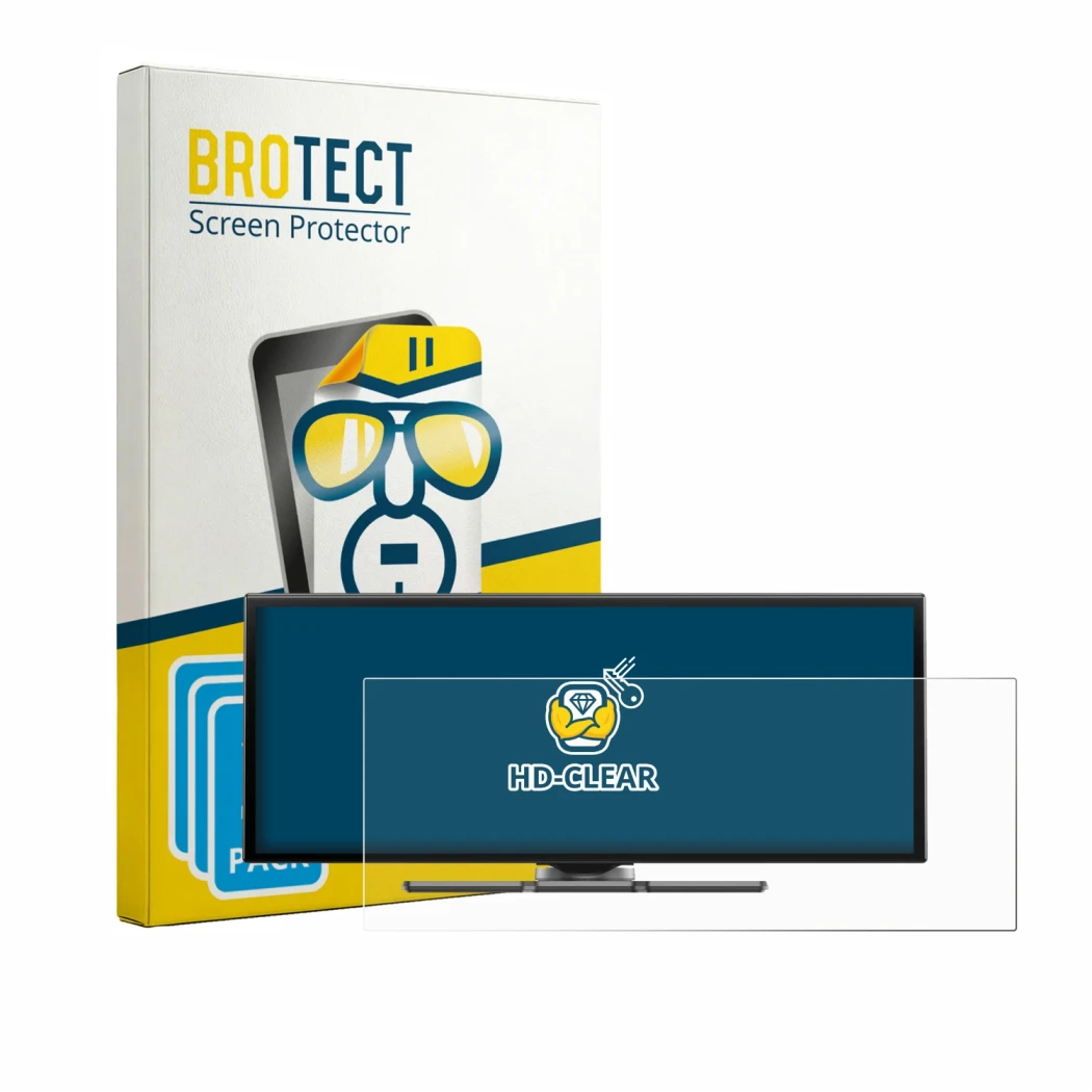 Front side of a product packaging with the brand logo BROTECT. Next to it is the device Lamtto RC29 10.25'' shown with the cor