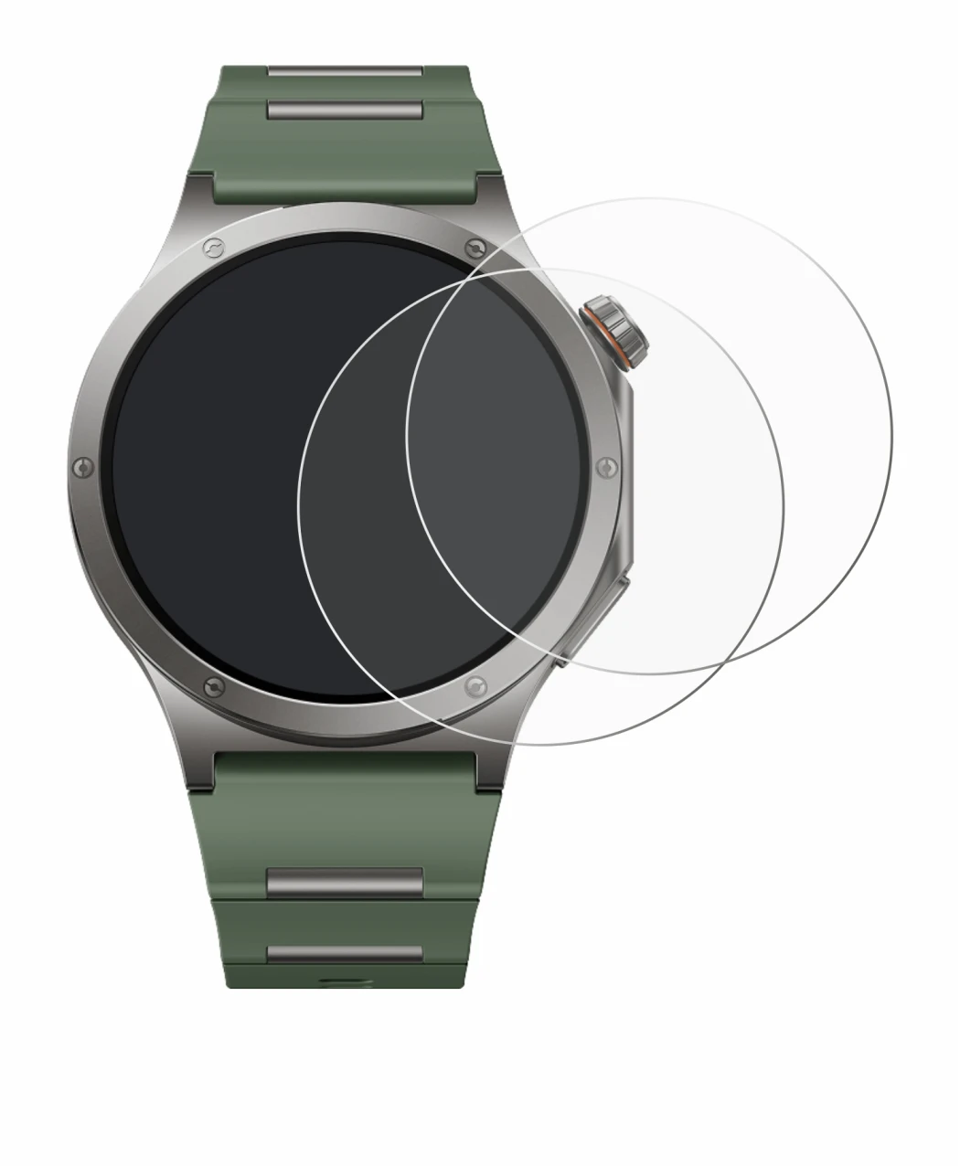 Image of the device OnePlus Watch 4 with a wide variety of screen protectors.